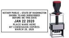 DATER-WA - Wahington Notary Combination Date Stamp