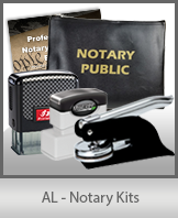 Order our popular combinations of Alabama notary supply items and save! Choose from combinations of self-inking and pre-inked AL notary stamps, hand-held AL notary seals, notary books, and more.