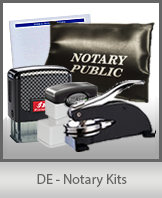 Order our popular combinations of Delaware notary supply items and save! Choose from combinations of self-inking and pre-inked DE notary stamps, hand-held DE notary seals, notary books, and more.