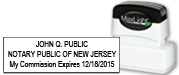 NJ-COMM-XL115 - New Jersey Notary Pre-Inked Expiration Stamp