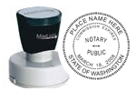 WA-XL535 - Washington Notary Pre-Inked Round Stamp