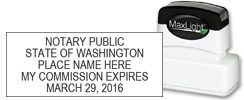 WA-COMM-XL115 - Washington Notary Pre-inked Expiration Stamp
