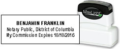 DC-COMM-XL115 - Washington D.C. Notary Pre-Inked Expiration Stamp