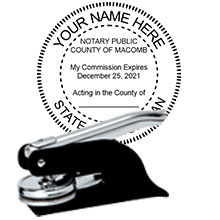 Quality Michigan Notary Pocket Seal. Order your Official MI Notary Embosser today and save! Michigan Notary Embossers ship the next business day with FREE shipping available. Meets Michigan Notary Seal requirements. Free Notary pen with every order