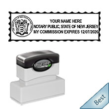 Highest Quality New Jersey Notary Stamp with Emblem. Order your Official Designer NJ Notary stamp today and save! New Jersey notary stamps ship the next business day with FREE Shipping available. Meets New Jersey Notary stamp requirements.