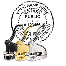 The Best New Mexico Notary Desk Embosser. Impress your clients with this Deluxe NM Notary Desk Seal. NM Designer Notary Desk seals ship the next business day with FREE shipping available. Meets New Mexico Notary Desk Seal requirements. Free Notary Pen.