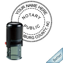 Order your Official Self-Inking Round NC Notary stamp today and save. NC Round notary stamps ship the next business day with FREE Shipping available. Meets North Carolina Notary stamp requirements.