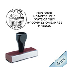 Place your order here today for notary stamps for state of Ohio. Fast Shipping