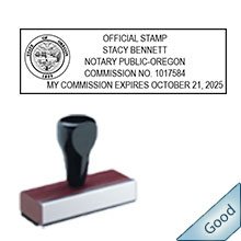 Oregon Notary Traditional Expiration Rubber Stamp