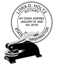 Order your Washington Notary Desk seal Today and Save. Washington Notary Desk seals ship the next business day with Free shipping available. Free Notary Pen with every Washington Notary Order