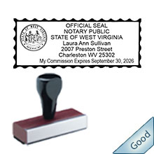 West Virginia Notary Traditional Rubber Stamp