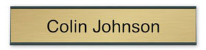 2 x 10 Wall Name Plate with black Holder. Large selection of custom nameplates for wall, door or hallway. Choose plate color, font style and size. Low Prices and fast shipping
