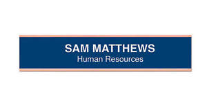 Large selection of name plates customized with name. Choose custom text, font style and plate color. Low Prices and Fast Shipping