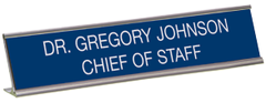 Order your 2 x 10 Desk Name Plate Silver Holder Today and Save. Choose Plate Color and Font Style. Low Prices