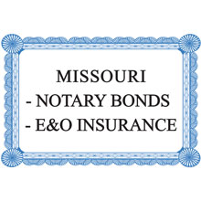 Purchase your Missouri Notary Bond and Missouri Notary Errors & Omissions Insurance here. FAST processing. Your one stop shop for Missouri Notary Bonds, MO Notary Insurance and Missouri Notary Supplies.