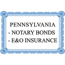 Purchase your Pennsylvania Notary Bond and Pennsylvania Notary Errors & Omissions Insurance here. FAST processing. Your one stop shop for Pennsylvania Notary Bonds, PA Notary Insurance and Pennsylvania Notary Supplies.