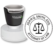 Attorney Stamp Scales Logo<br>Pre-Inked XL-535 