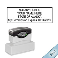 The Highest quality notary commission stamp for Alaska.
