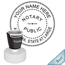 Highest Quality Round Alabama Notary Stamp. Order your Official Round AL Notary stamp today and save! Alabama Round notary stamps ship the next business day with FREE Shipping available. Meets Alabama Notary stamp requirements.
