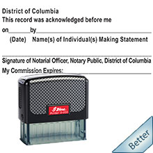 Self-Inking DC Notary Acknowledgement stamp. Full Selection of DC Notary Supplies. Free Notary Pen