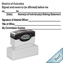 Order your Pre-Inked DC Jurat Notary Stamps from Anchor Stamp. Fast Shipping and Quality Products