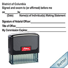 Self-Inking DC Notary Jurat Stamp. Huge selection of Notary Supplies. Fast Shipping