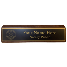 Order a Professional Notary Nameplate personalized with Notary's name. Great Pricing and Fast Shipping.