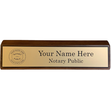 Order one of our professional notary public nameplates personalized with notary's name. Low prices and fast shipping