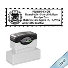Order your Official Designer MI Notary public stamp today and save. Michigan Shield Stamps ship the next business day with FREE Shipping available. Meets Michigan Notary stamp requirements.