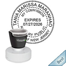 Order your Official Round NJ Notary stamp today and save. FREE Shipping available. Meets New Jersey Notary stamp requirements.