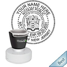 Order your Round New Jersey Notary stamp with Emblem today and save. FREE Notary Pen with order. Meets NJ Notary stamp requirements
