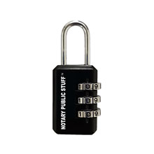 Keep your supplies secure by securing your notary supplies bag with our combination notary lock. Fast shipping.