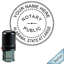 Quality Self-Inking Round Alaska Notary Stamp. Order your Official Self-Inking Round AK Notary stamp today and save! Alaska Round notary stamps ship the next business day with FREE Shipping available. Meets Alaska Notary stamp requirements.