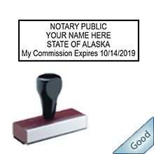 AK-COMM-T - Alaska Notary Traditional Expiration Rubber Stamp