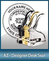 This quality, affordable hand-held notary seal for Arizona can be purchased right here.