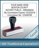 AR-COMM-T - Arkansas Notary Traditional Expiration Stamp