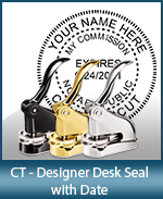 This quality, affordable hand-held notary seal for Connecticut can be purchased right here.
