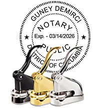 DC Notary Designer Desk Seal. This quality, designer notary desk seal seal for District of Columbia can be purchased right here.