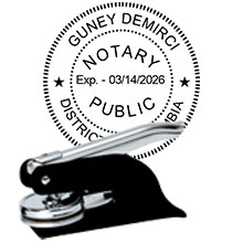 Order your District of Columbia Notary pocket seal Today and Save. Free Notary Pen with Order
