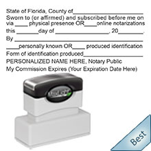 Order your FL Notary stamps and Supplies today and save. Notary stamps ship the next business day with FREE Shipping available. Meets Florida Notary stamp requirements.