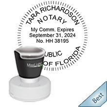 Order your Round Pre-Inked Florida Notary Stamp  today and save. Florida Round notary stamps ship the next business day with FREE Shipping available. Meets Florida Notary stamp requirements.