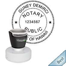 Order your Official Pre-Inked Round HI Notary stamp today and save. Hawaii Round notary stamps ship the next business day with FREE Shipping available. Meets Hawaii Notary stamp requirements.