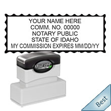 Order your Idaho Notary Pre-Inked Expiration Stamp today and save. Idaho notary stamps ship the next business day with FREE Shipping available. Meets Idaho Notary stamp requirements.