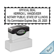 Order your Illinois Notary Pre-Inked Expiration Stamp today and save. FREE Notary Pen with Order. Meets Illinois Notary stamp requirements.