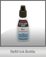 INKBTL  Premium BLACK Stamp Ink, 1/2 oz. Bottle