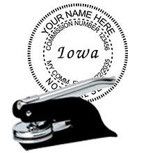 Quality Iowa Notary Pocket Seal. Order your Official IA Notary Embosser today and save! Iowa Notary Embossers ship the next business day with FREE shipping available. Meets Iowa Notary Seal requirements. Free Notary pen with every order