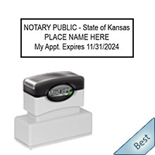 Order your Kansas Notary Pre-Inked Expiration Stamp today and save. FREE Notary Pen with Order. Meets Kansas Notary stamp requirements.