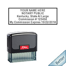 Order your Kentucky Notary Self-Inking Expiration Stamp today and save. Free Notary Pen with Order. Meets Kentucky Notary stamp requirements.