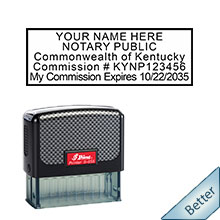 Order your Kentucky Notary Self-Inking Expiration Stamp today and save. Free Notary Pen with Order. Meets Kentucky Notary stamp requirements.