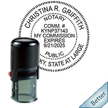 Order your Round KY Notary stamp and supplies today and save. Free Notary Pen with every Round Self-inking KY Notary Stamp Order. Meets Kentucky Notary stamp requirements. Ships Next Business Day